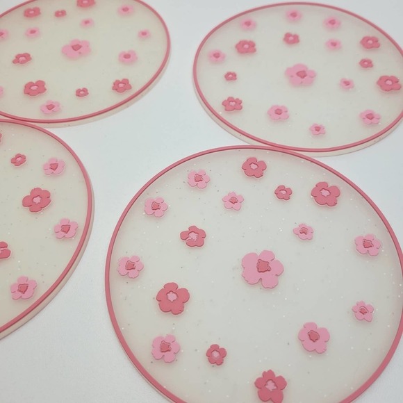 sakura cherry blossom coaster set - Picture 3 of 6
